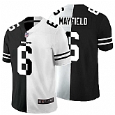 Nike Browns 6 Baker Mayfield Black And White Split Vapor Untouchable Limited Jersey Dyin,baseball caps,new era cap wholesale,wholesale hats